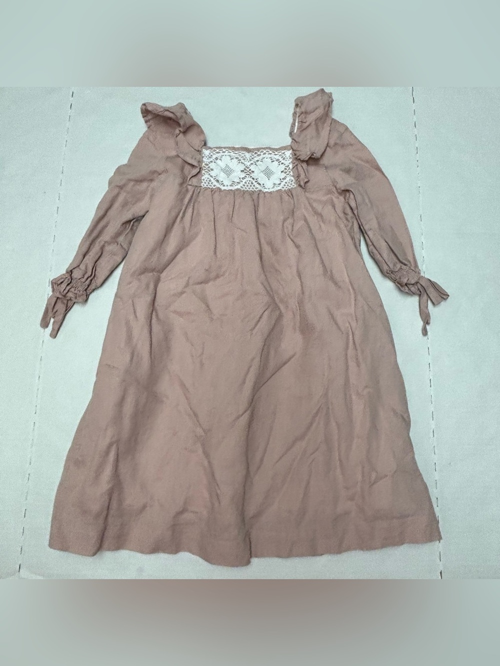 La Coqueta linen blend dress, size 6Y, made in Spain